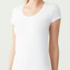 U.S. Polo Assn. 66003, Cotton & Modal & Lycra, Deep Round Neck, Women's Undershirt & T shirt White 3