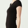 U.S. Polo Assn. 66004, Cotton & Modal & Lycra, V Neck, Short Sleeves, Women's Undershirt & T shirt Black 3