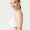 U.S. Polo Assn. 66116, Cotton & Lycra, Women’s Cup Bustier, White 3