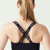 U.S. Polo Assn. 66117, Cotton & Lycra, Women’s Cross Straps Bustier, Navy Blue 4