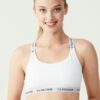 U.S. Polo Assn. 66117, Cotton & Lycra, Women’s Cross Straps Bustier, White