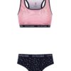 U.S. Polo Assn. 66251, Cotton & Lycra, Women’s Bustier Brief Set, Navy Blue 2