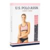 U.S. Polo Assn. 66251, Cotton & Lycra, Women’s Bustier Brief Set, Navy Blue 3