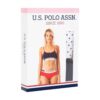 U.S. Polo Assn. 66252, Cotton & Lycra, Polkadot Printed, Women’s Bustier Shorts Set, Navy Blue 3