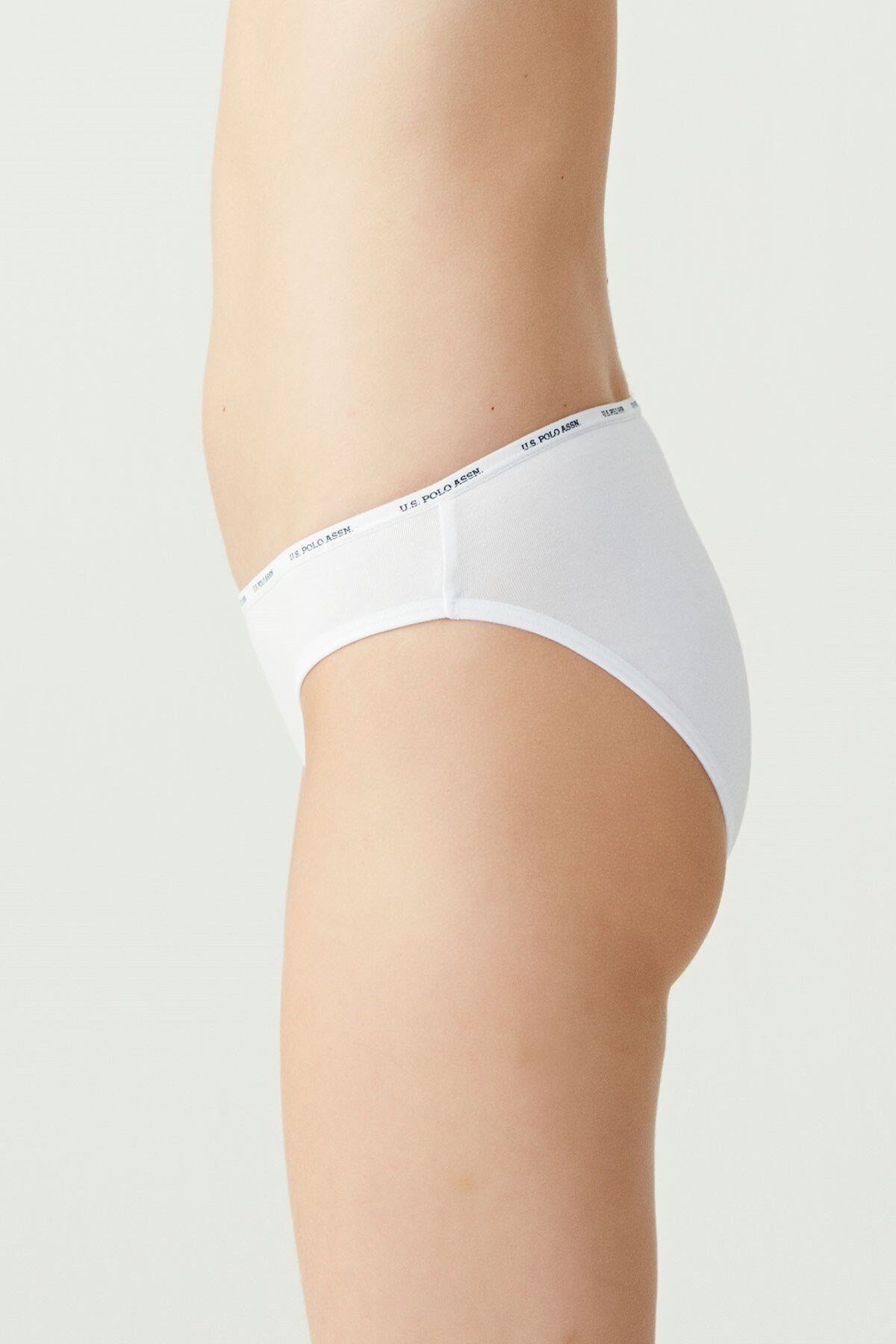 U.S. Polo Assn. 67001, Cotton & Modal & Lycra, 5 Pack, Solid Colors, Women’s Low Waist Brief Set, Black & White & Beige & Fuchsia & Navy Blue 11