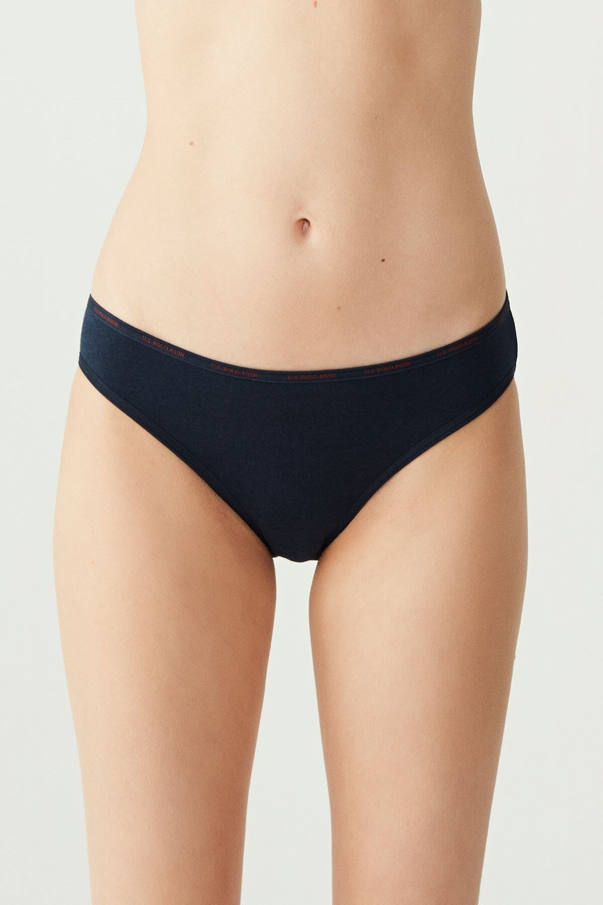 U.S. Polo Assn. 67001, Cotton & Modal & Lycra, 5 Pack, Solid Colors, Women’s Low Waist Brief Set, Black & White & Beige & Fuchsia & Navy Blue 6