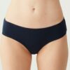 U.S. Polo Assn. 67002, Cotton & Modal & Lycra, 5 Pack, Solid Colors, Women’s High Waist Brief Set, Black & White & Beige & Fuchsia & Navy Blue 6