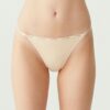 U.S. Polo Assn. 67003, Cotton & Modal & Lycra, 5 Pack, Solid Colors, Women’s String Panty Set, Black & White & Beige 2