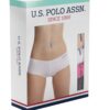 U.S. Polo Assn. 67004, Cotton & Modal & Lycra, 5 Pack, Solid Colors, Women’s Bristle Elastic Shorts Set, Black & White & Beige & Fuchsia & Navy Blue 2
