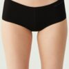 U.S. Polo Assn. 67004, Cotton & Modal & Lycra, 5 Pack, Solid Colors, Women’s Bristle Elastic Shorts Set, Black & White & Beige & Fuchsia & Navy Blue 3
