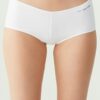 U.S. Polo Assn. 67004, Cotton & Modal & Lycra, 5 Pack, Solid Colors, Women’s Bristle Elastic Shorts Set, Black & White & Beige & Fuchsia & Navy Blue 4