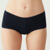 U.S. Polo Assn. 67004, Cotton & Modal & Lycra, 5 Pack, Solid Colors, Women’s Bristle Elastic Shorts Set, Black & White & Beige & Fuchsia & Navy Blue 5