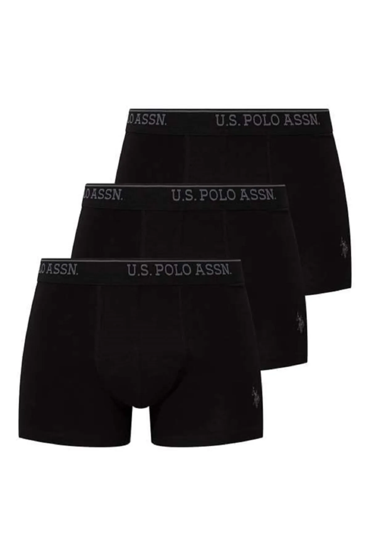U.S. Polo Assn. 80097 3 Pack Cotton Lycra Mens Boxer Set Black