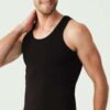 U.S. Polo Assn. 80441 2 Pack 100 Cotton Mens Singlet Set Black 3