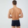 U.S. Polo Assn. 80476 2 Pack Elastic Waist Cotton Lycra Mens Boxer Set Printed Navy Blue 5