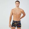 U.S. Polo Assn. 80476 2 Pack Elastic Waist Cotton Lycra Mens Boxer Set Printed Navy Blue 6