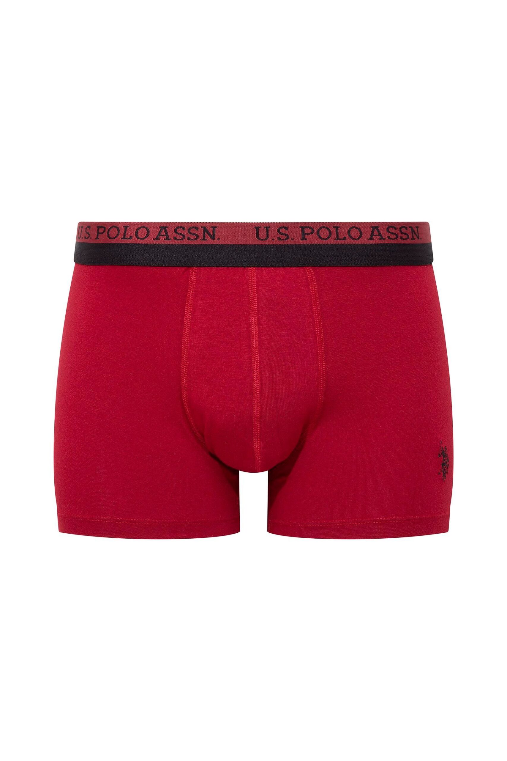 U.S. Polo Assn. 80522 3 Pack Cotton Lycra Mens Boxer Set Burgundy Black 4 scaled