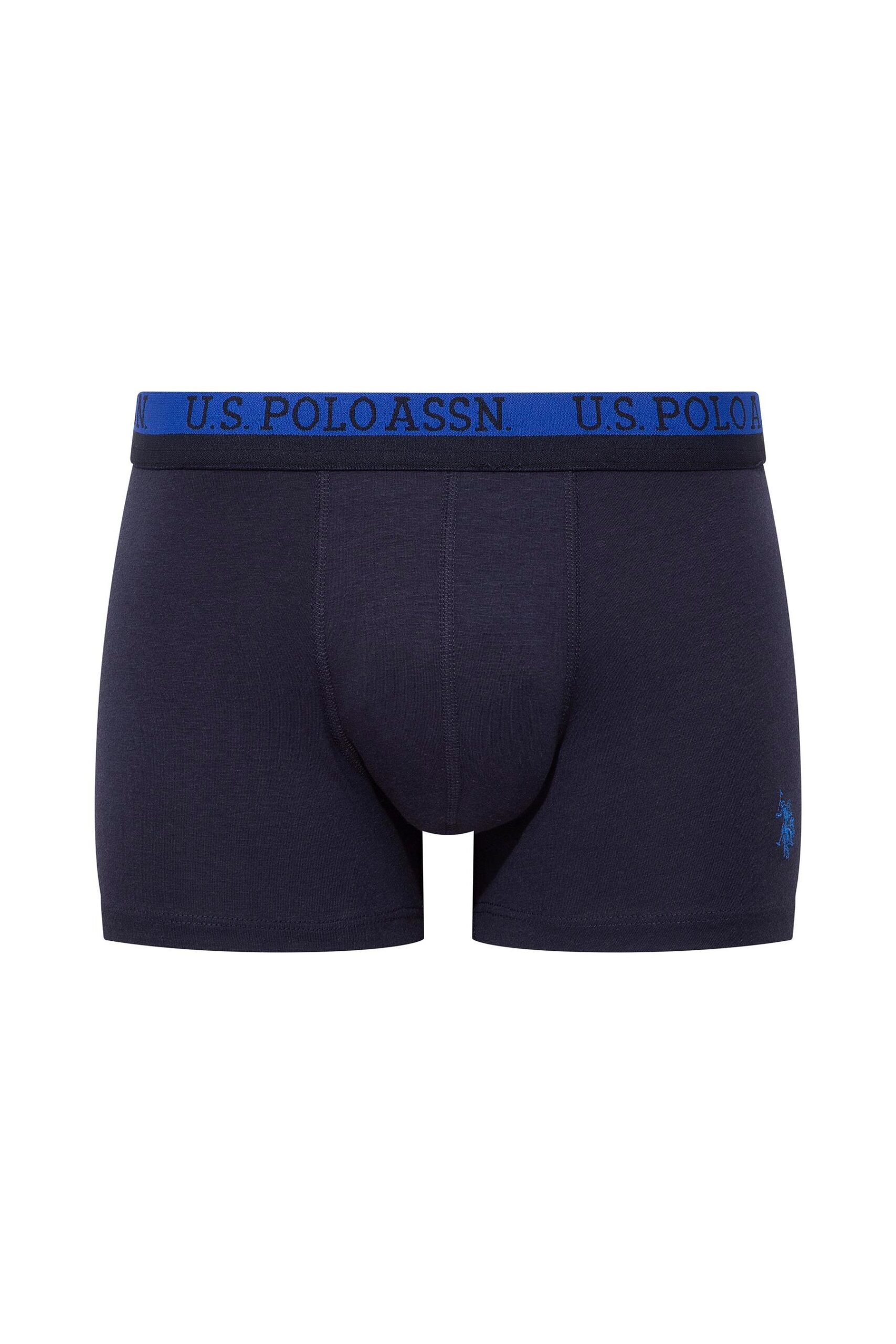 U.S. Polo Assn. 80522 3 Pack Cotton Lycra Mens Boxer Set Navy Blue Saxe Blue 2 scaled
