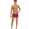U.S. Polo Assn. 80533 3 Pack Cotton Lycra Mens Boxer Set Burgundy Black Anthracite burgundy