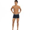 U.S. Polo Assn. 80543 3 Pack Elastic Waist Cotton Lycra Mens Boxer Set Black Navy Blue Gray 2