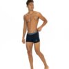 U.S. Polo Assn. 80543 3 Pack Elastic Waist Cotton Lycra Mens Boxer Set Black Navy Blue Gray 4