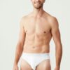 U.S. Polo Assn. 83057 3 Pack Mens Brief Set Cotton Lycra White 2
