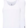 U.S. Polo Assn. 90000 2 Pack 100 Cotton Plus Size Mens Singlet Set White