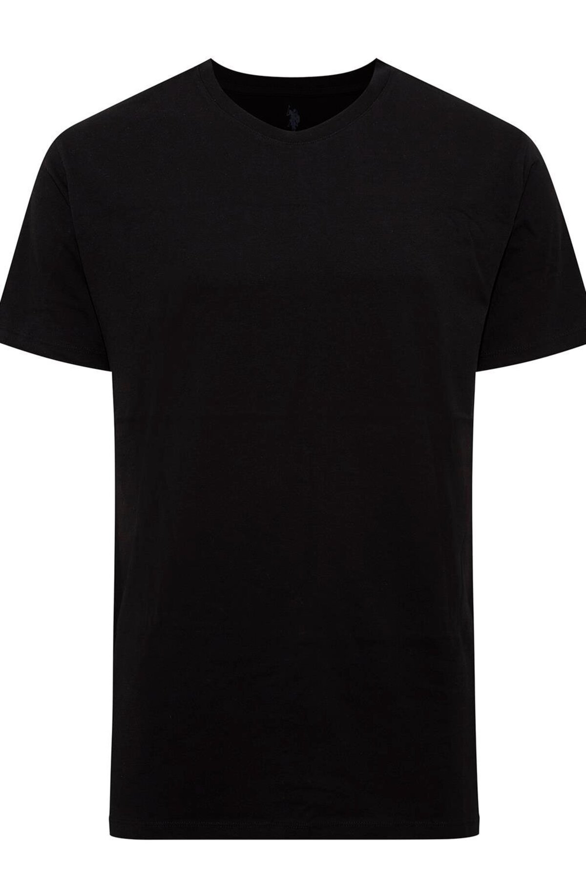 U.S. Polo Assn. 90002 2 Pack 100 Cotton Round Neck Mens Undershirt T shirt Set Black 1