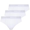 U.S. Polo Assn. 90003 3 Pack Mens Plus Size Brief Set Cotton Lycra White