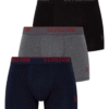 U.S. Polo Assn. 90005 3 Pack Cotton Lycra Plus Size Mens Boxer Set Black Anthracite Navy Blue