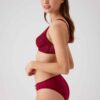 Pierre Cardin 4568, Underwired Non Padded Lace Bralette and Panty Set Burgundy3