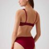 Pierre Cardin 4568, Underwired Non Padded Lace Bralette and Panty Set Burgundy4