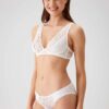 Pierre Cardin 4568, Underwired Non Padded Lace Bralette and Panty Set Ecru2