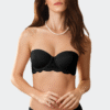 Pierre Cardin 4696, Verona Underwired Soft Push Up Half Padded Strapless Bra Set Black