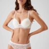 Pierre Cardin 4735, Milan Push Up Padded Lace Underwire Lingerie Set Ecru1