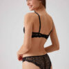 Pierre Cardin 4740 Rome Soft Push Up Semi Padded Lace Bridal Lingerie Set Black3