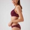Pierre Cardin 4740 Rome Soft Push Up Semi Padded Lace Bridal Lingerie Set Burgundy3