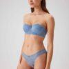 Pierre Cardin 4741 Verona Soft Push Up Strapless Bra and Panty Set Blue2