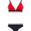 U.S. Polo Assn. 66253, Cotton & Lycra, Polka Dot Patterned, Bustier & Shorts Set, Red 2