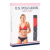 U.S. Polo Assn. 66253, Cotton & Lycra, Polka Dot Patterned, Bustier & Shorts Set, Red packaging
