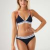 U.S. Polo Assn. 66254, Spaghetti Strap Bustier & Bikini Panty Navy Blue