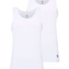 U.S. Polo Assn. 80441, 2 Pack, 100% Cotton, Men’s Singlet Set White