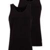 U.S. Polo Assn. 80189, 2 Pack, Men’s Singlets Set, 47% Cotton 47% Modal %6 Lycra, Black