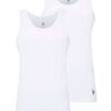 U.S. Polo Assn. 80189, 2 Pack, Men’s Singlets Set, 47% Cotton 47% Modal %6 Lycra, White