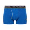 U.S. Polo Assn. 80508, 3 Pack, Cotton & Lycra, Men’s Boxer Set, Anthracite & Sax Blue & Black 4