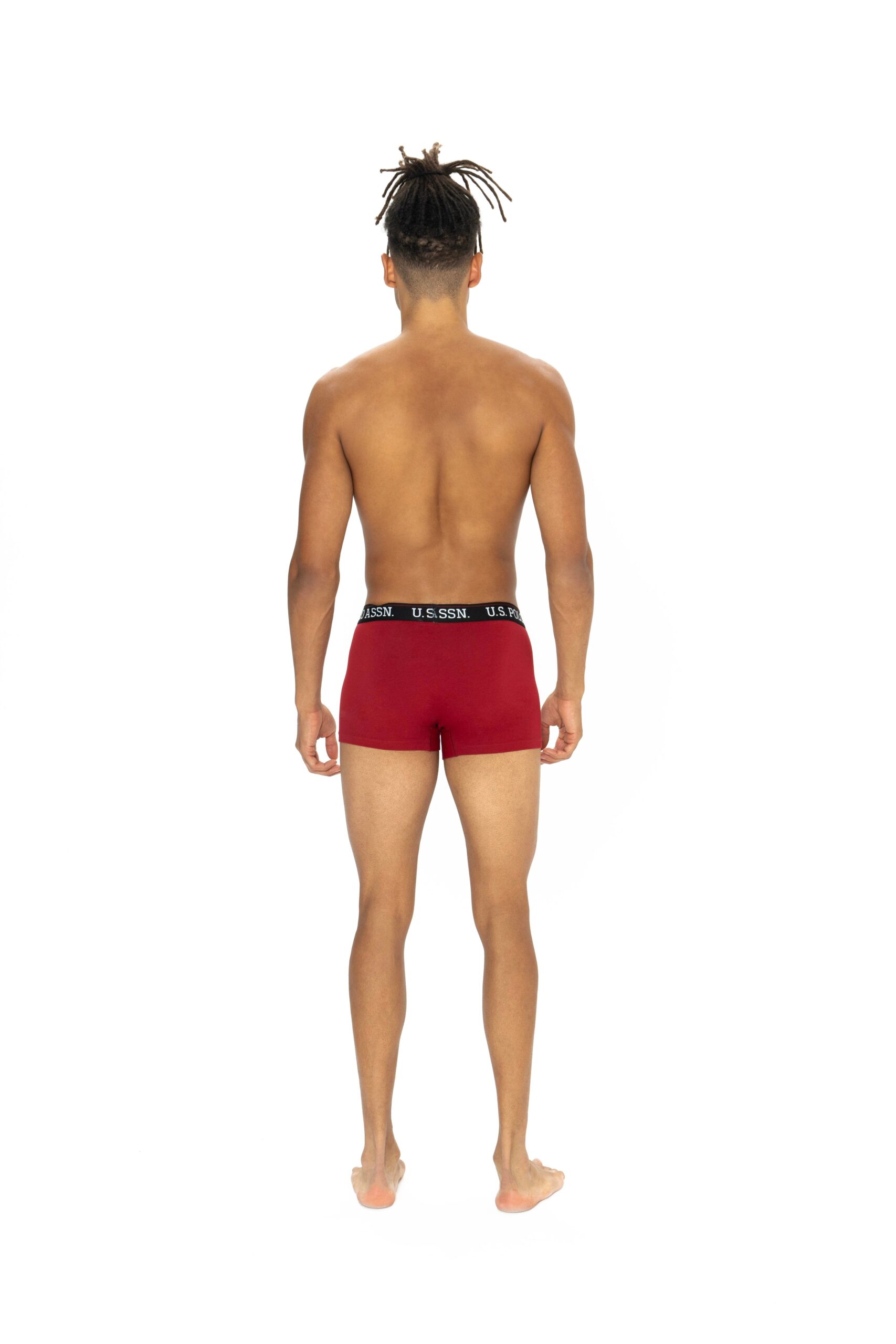 U.S. Polo Assn. 80528, 3 Pack, Cotton & Lycra, Men’s Boxer Set, Black & Burgundy & Polo Printed 8