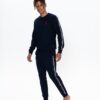 U.S. Polo Assn. Men’s Sleepwear Set, 18923, Round Collar, Elasticated Sleeve & Leg, with Pockets, Navy Blue 2