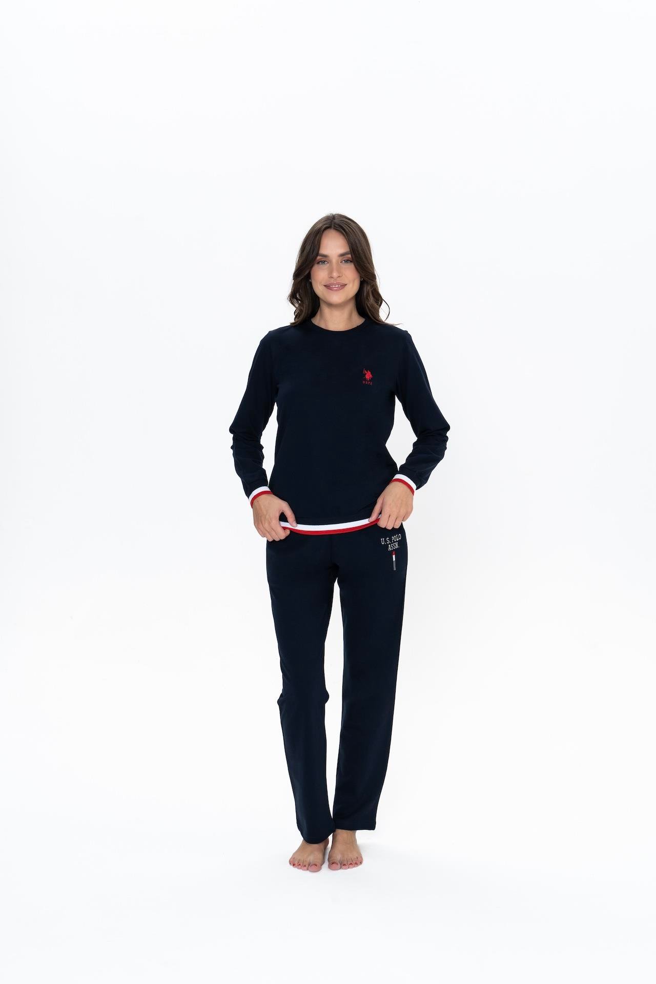 U.S. Polo Assn. Women’s Homewea, 20110, Round Neck, Elasticated Sleeve, Pocketed, Navy Blue 2