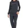 U.S. Polo Assn. Women’s Loungewear Set, 20111, Round Neck, Elasticated Sleeve & Leg, Pocketed, Anthracite
