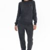 U.S. Polo Assn. Women's Pajama Set, 20113, Elasticated Sleeve & Leg, Round Collar, Pocketed, Anthracite 1